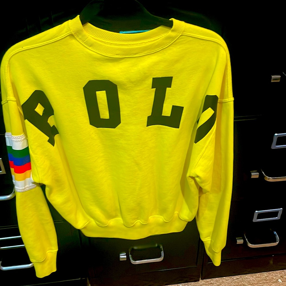 Polo Ralph Lauren  yellow sweatshirt logo on back